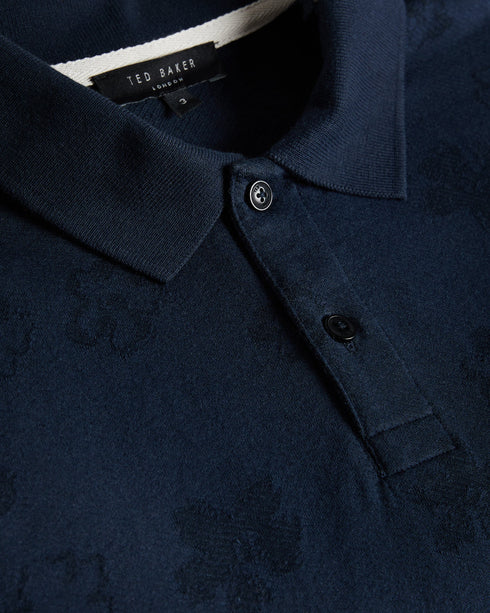 <P>Ss Flower Jacquard Polo</P>